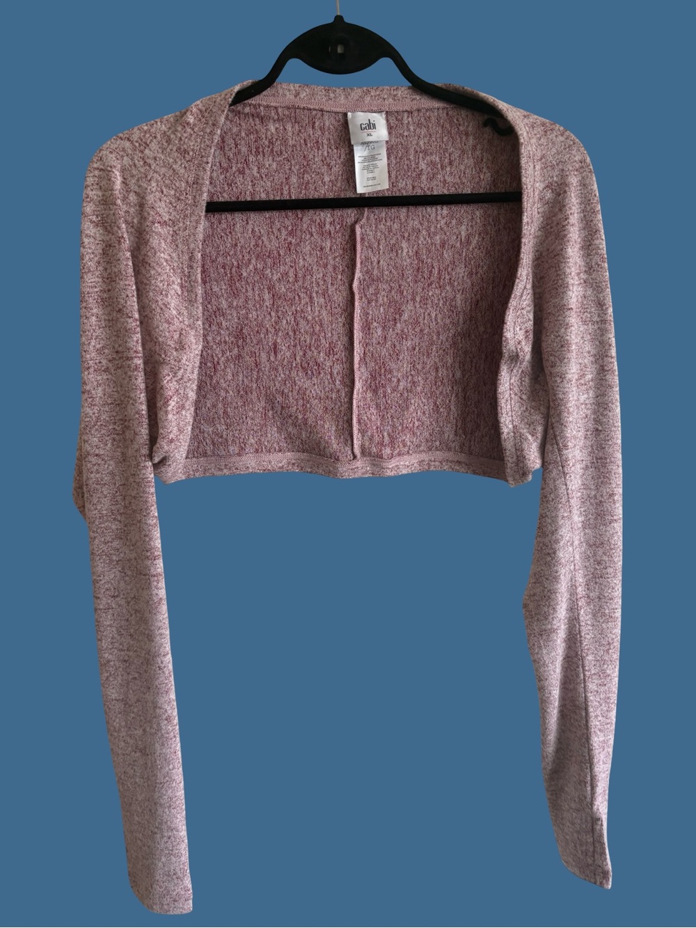 CAbi Heathered Pink Cropped Shrug
